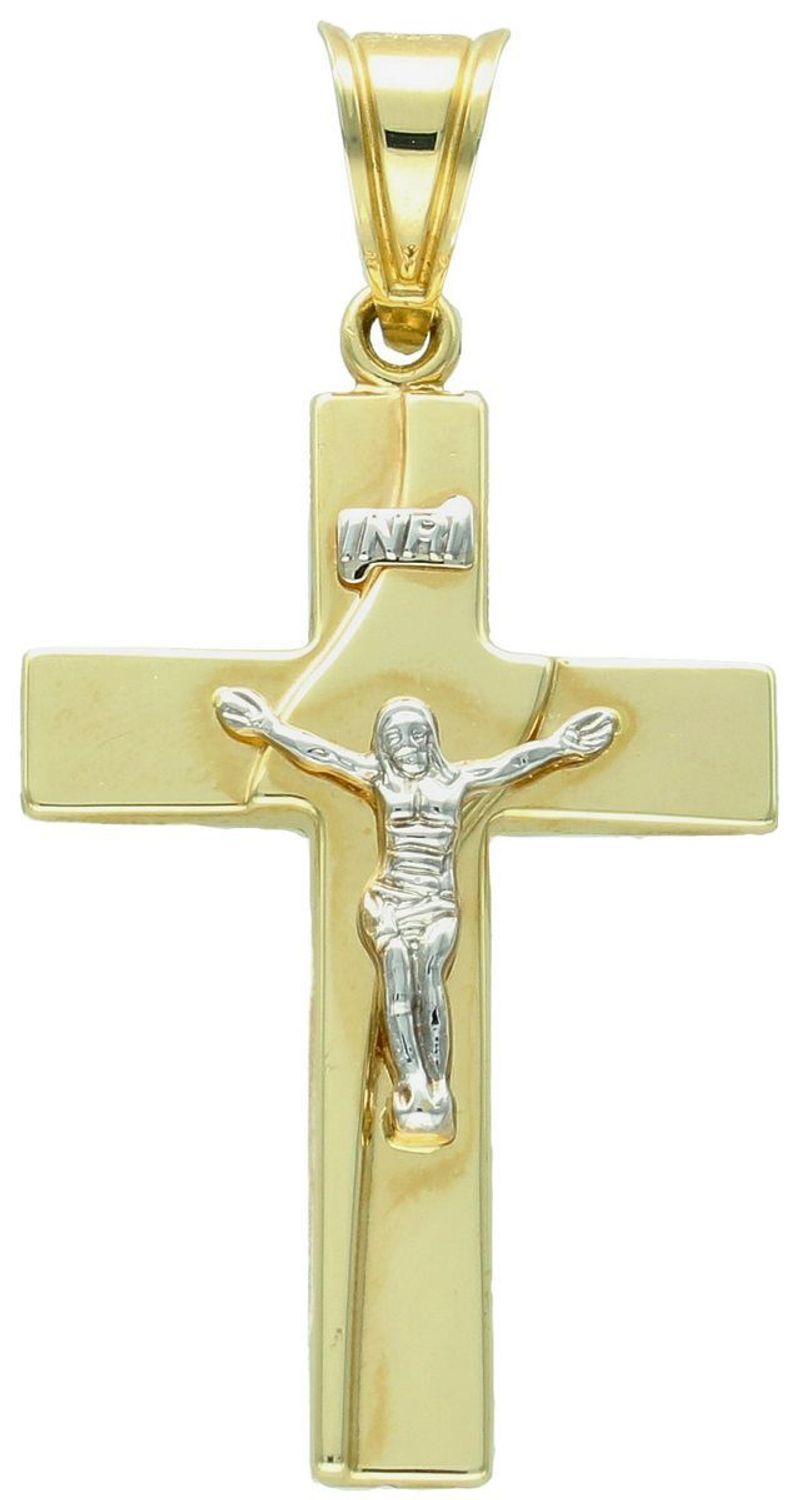 Duży złoty krzyż z Jezusem na krzyżu zawieszka z wizerunkiem Jezusa ZA 4799A 585. Złoty krzyżyk 585. Złoty krzyżyk zawieszka do łańcuszka. Złota zawieszka krzyżyk. 1.jpg